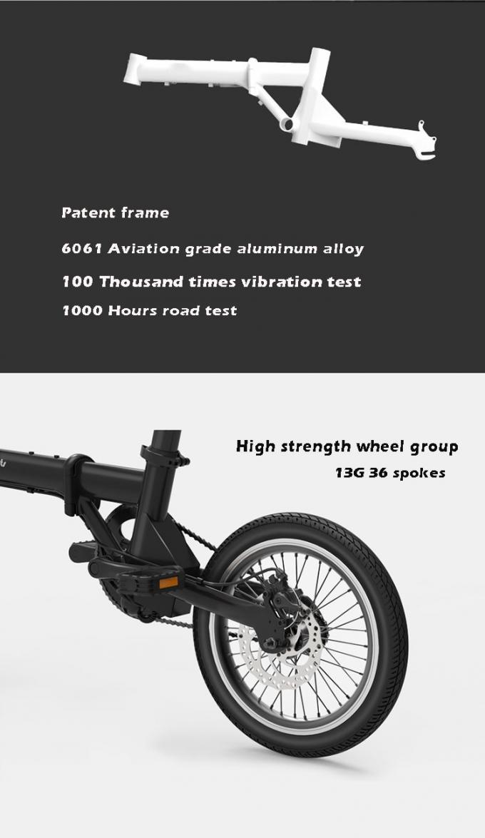 सीई 16" इलेक्ट्रिक फोल्डिंग बाइक/साइकिल 200-250w ब्रशलेस लिथियम बैटरी संचालित 5